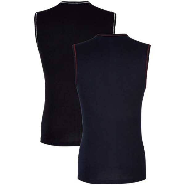 Thumbnail - 2er Pack Unterhemd GELIANO dunkelblau schwarz