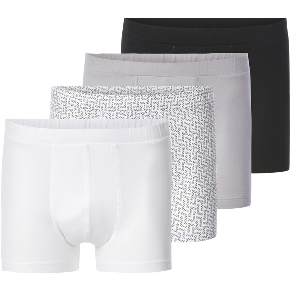Thumbnail - 4er Pack Boxershorts VILLORA weiß schwarz grau