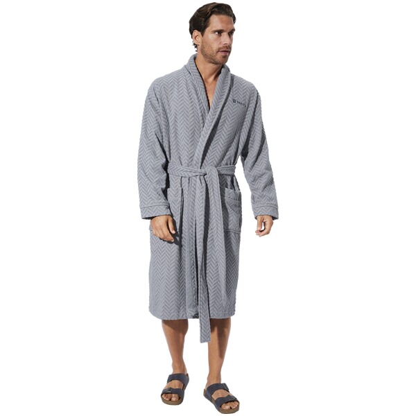 Thumbnail - Bademantel TALDOR grau