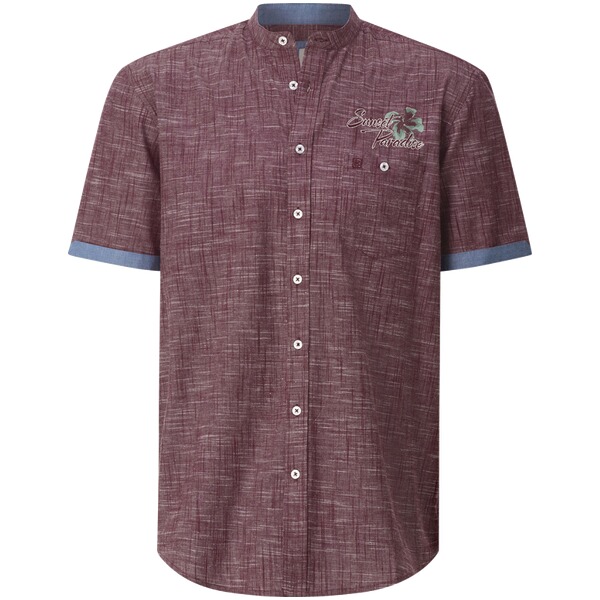 Thumbnail - Kurzarmhemd ROSISTELLO dunkelrot