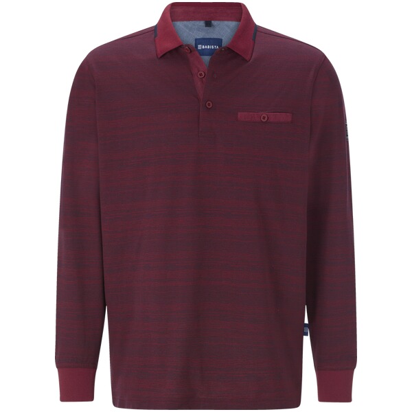 Thumbnail - Langarm-Poloshirt ALRENTI dunkelrot