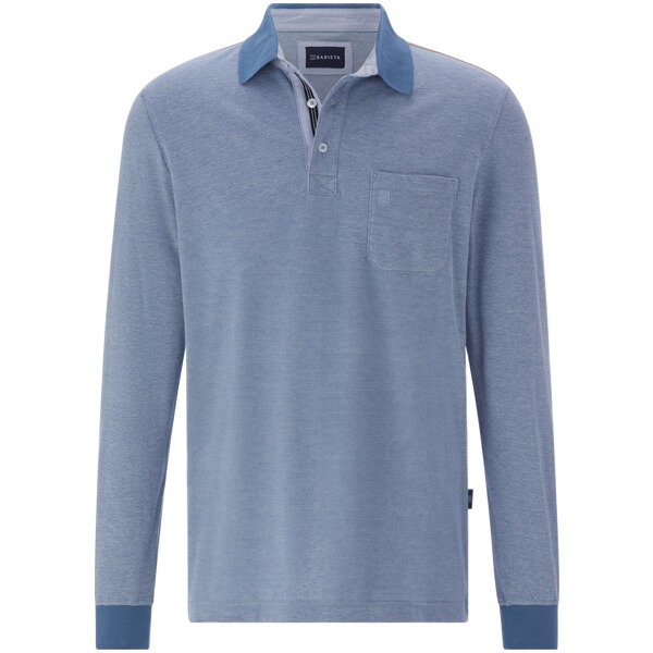 Thumbnail - Langarm-Poloshirt ULDOR blau
