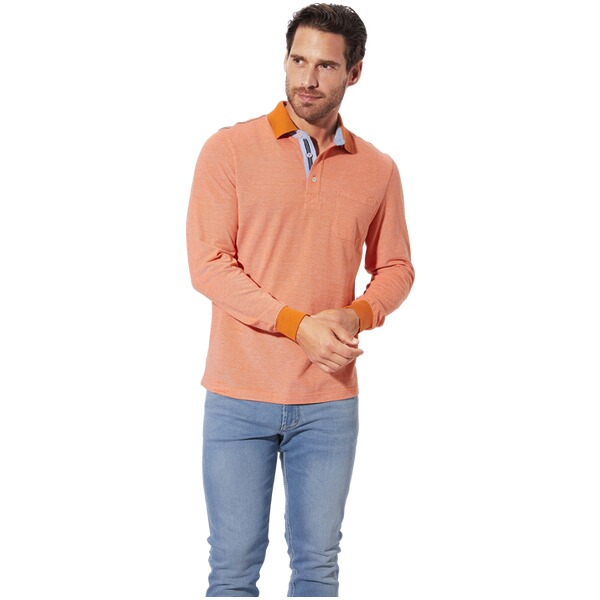 Thumbnail - Langarm-Poloshirt ULDOR orange