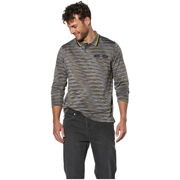 Thumbnail - Langarm-Poloshirt VANDOR oliv