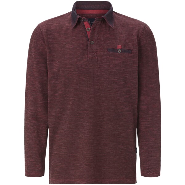 Thumbnail - Langarm-Poloshirt ZUPATERRI dunkelrot