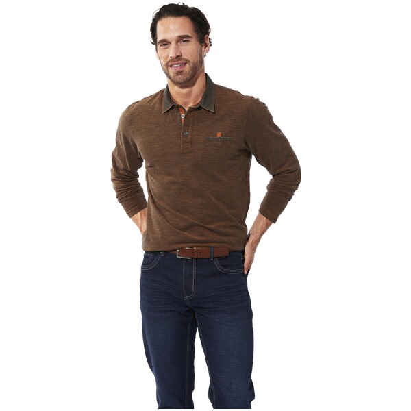 Thumbnail - Langarm-Poloshirt ZUPATERRI orange