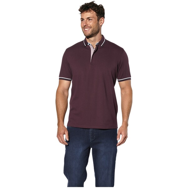 Thumbnail - Poloshirt TOSCARIO dunkelrot