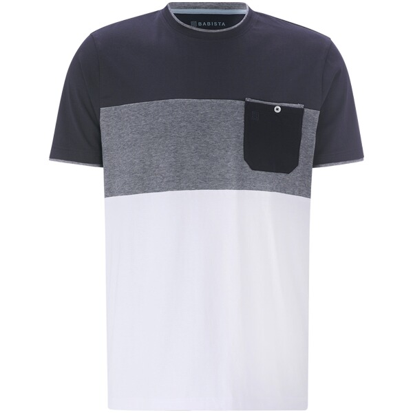 Thumbnail - T-Shirt HAIMON weiß blau