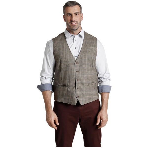 Thumbnail - Weste DUKE EDWARD braun beige