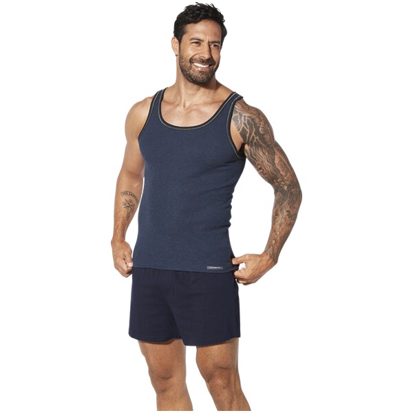 Thumbnail - 2er Pack Unterhemd HARBUR dunkelblau