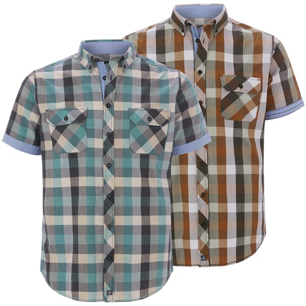 Thumbnail - Doppelpack Hemd GJELLE orange blau