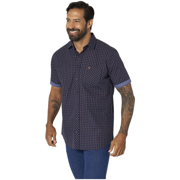 Thumbnail - Doppelpack Hemd HENOCH dunkelblau weiß