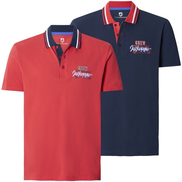 Thumbnail - Doppelpack Poloshirt TEOFIL rot dunkelblau