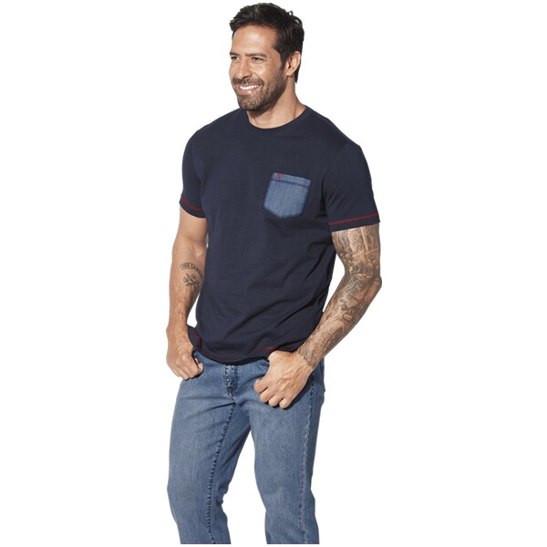 Thumbnail - Doppelpack T-Shirt BALDEN weiß dunkelblau