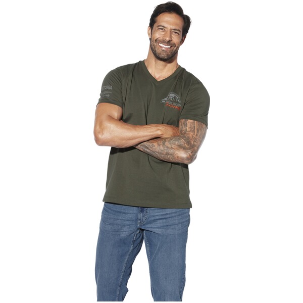 Thumbnail - Doppelpack T-Shirt JENDUR dunkelblau oliv