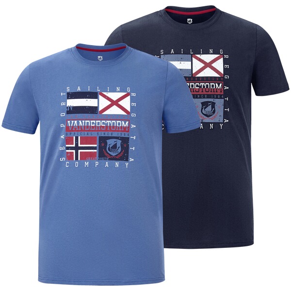 Thumbnail - Doppelpack T-Shirt PREBEN dunkelblau blau