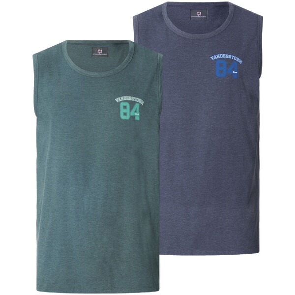 Thumbnail - Doppelpack Tanktop PORO dunkelblau petrol