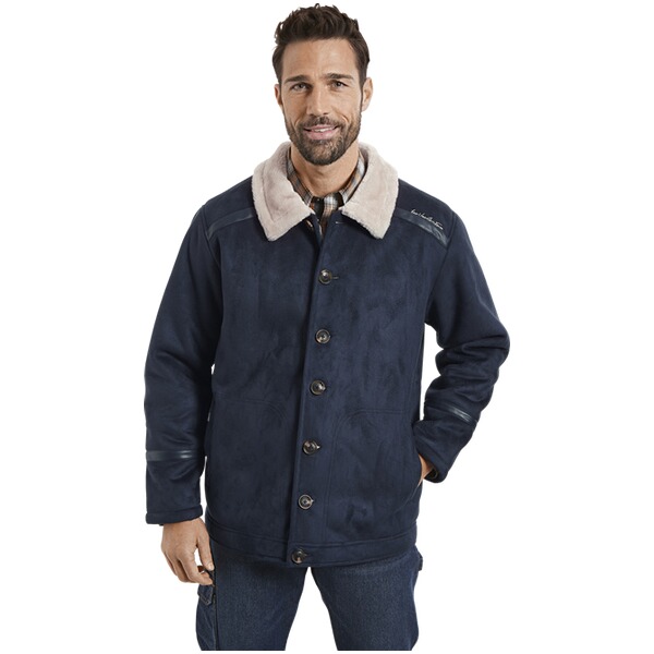 Thumbnail - Jacke in Lederoptik LOTHAR dunkelblau