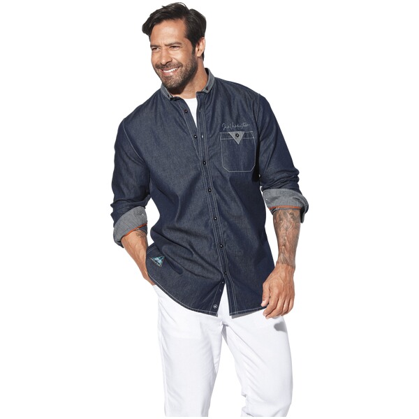 Thumbnail - Jeanshemd OLAFGREN blau