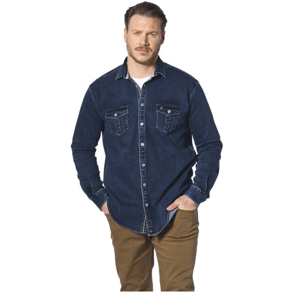 Thumbnail - Jeanshemd OLAVIK dunkelblau