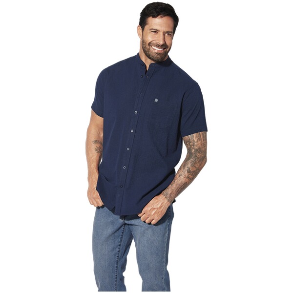 Thumbnail - Kurzarmhemd ALBART dunkelblau