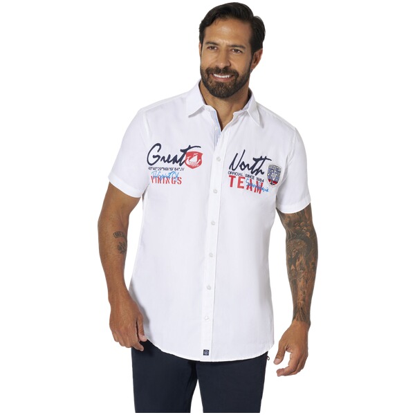 Thumbnail - Kurzarmhemd FREYDIS weiß