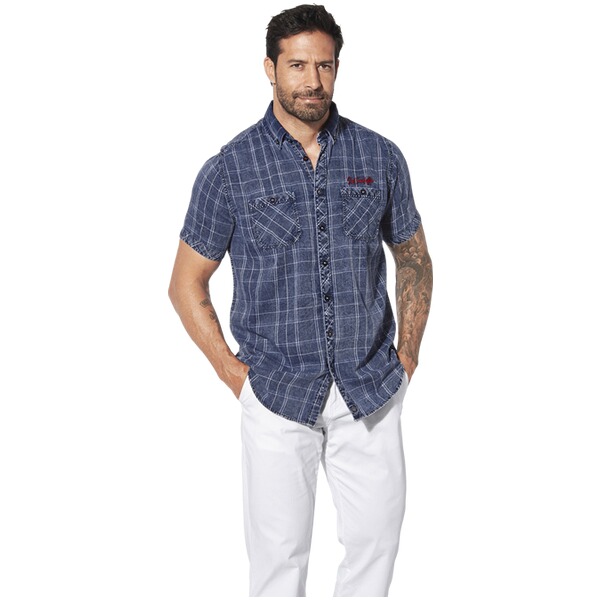 Thumbnail - Kurzarmhemd KJELTAN blau