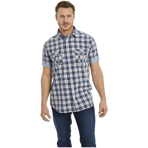 Thumbnail - Kurzarmhemd LEIDULF blau