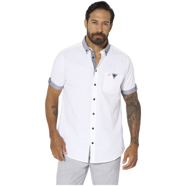 Thumbnail - Kurzarmhemd NIELAS weiß