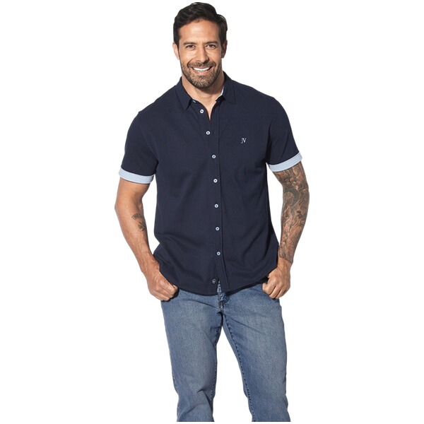 Thumbnail - Kurzarmhemd WUNZMAN dunkelblau