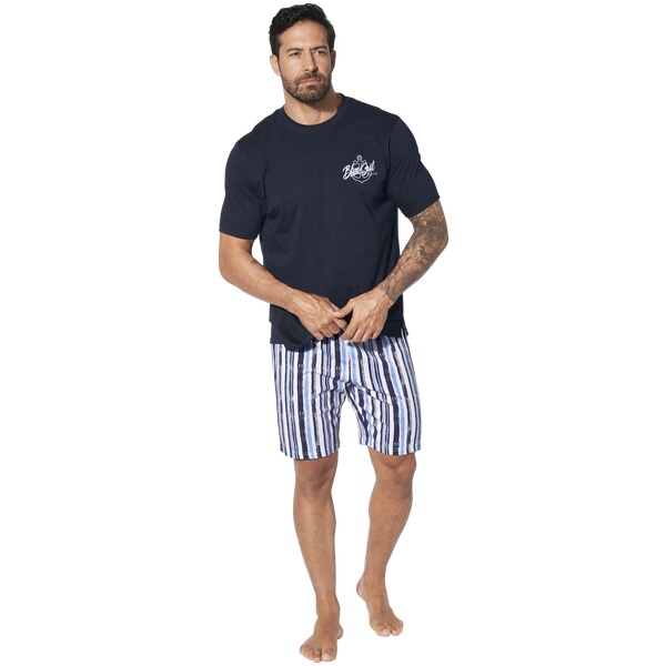 Thumbnail - Kurzer Schlafanzug ASKIVAR dunkelblau