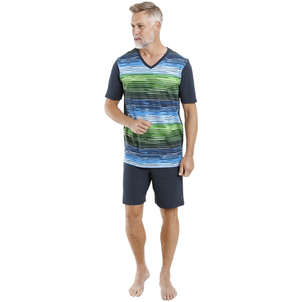 Thumbnail - Kurzer Schlafanzug AUDUN dunkelblau