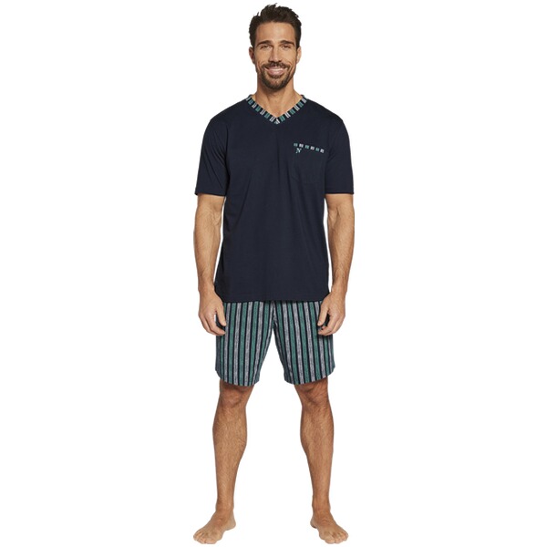 Thumbnail - Kurzer Schlafanzug HAGER dunkelblau