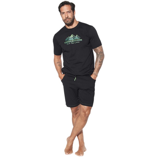 Thumbnail - Kurzer Schlafanzug SIGGARD schwarz