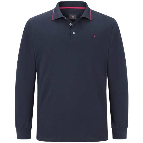 Thumbnail - Langarm-Poloshirt ELLIS dunkelblau blau