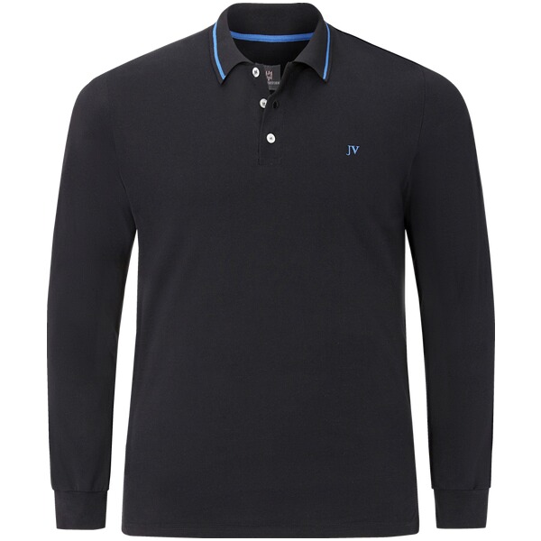 Thumbnail - Langarm-Poloshirt ELLIS schwarz