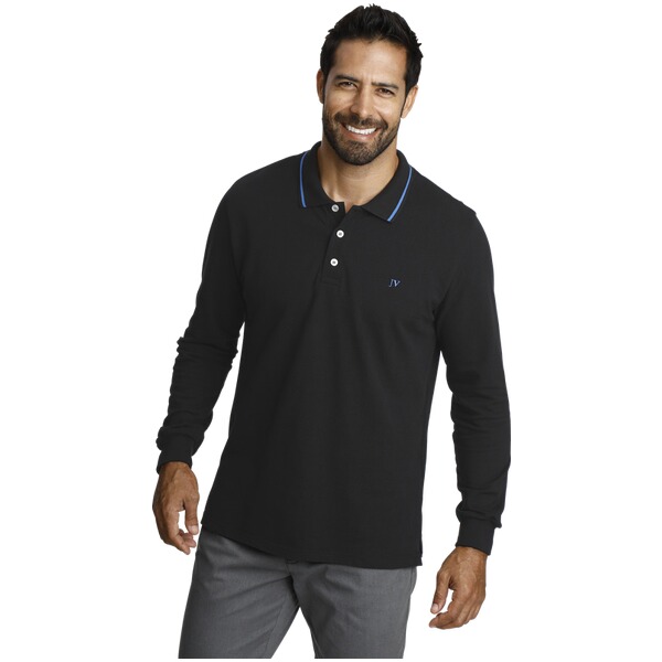 Thumbnail - Langarm-Poloshirt ELLIS schwarz