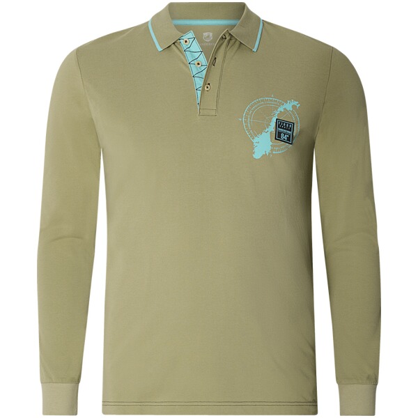 Thumbnail - Langarm-Poloshirt FREDMAR oliv
