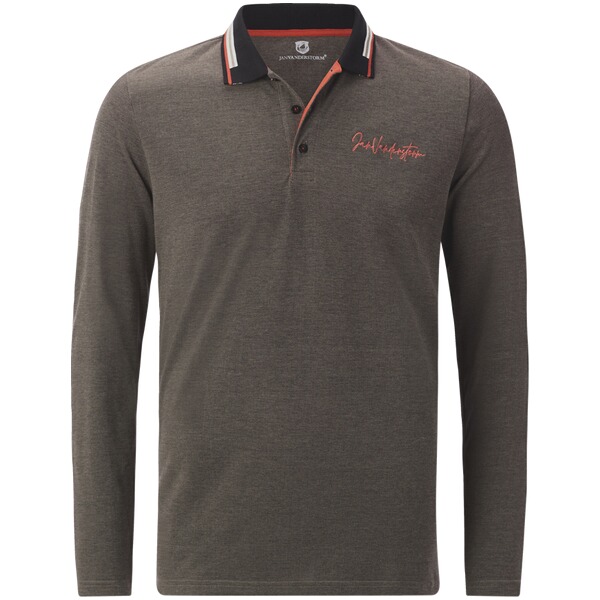 Thumbnail - Langarm-Poloshirt KNUTSEN braun