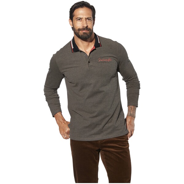 Thumbnail - Langarm-Poloshirt KNUTSEN braun