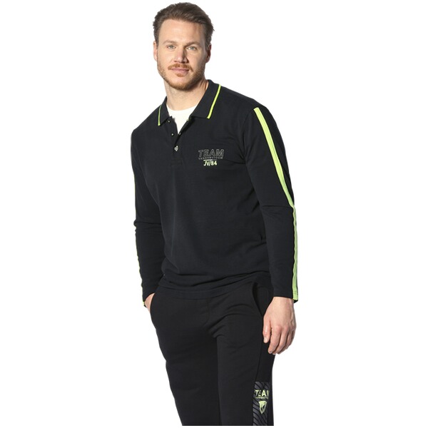 Thumbnail - Langarm-Poloshirt SIGURDHILD schwarz