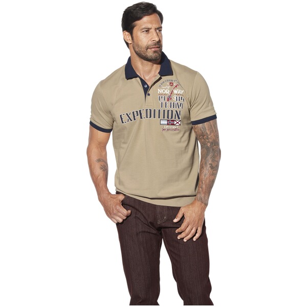 Thumbnail - Poloshirt ERLING beige