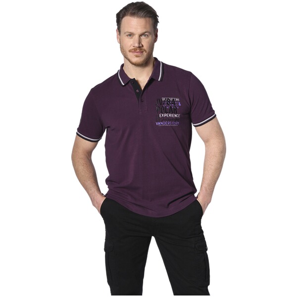 Thumbnail - Poloshirt FRETU dunkelrot