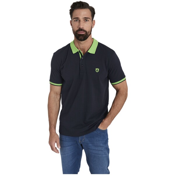 Thumbnail - Poloshirt LAVRANS schwarz grün