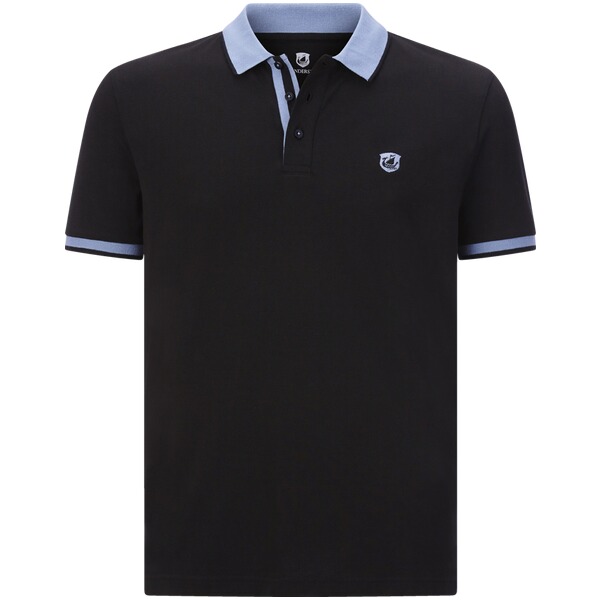 Thumbnail - Poloshirt LAVRANS schwarz hellblau