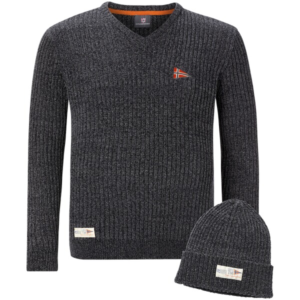 Thumbnail - Pullover mit Mütze RONAI dunkelgrau