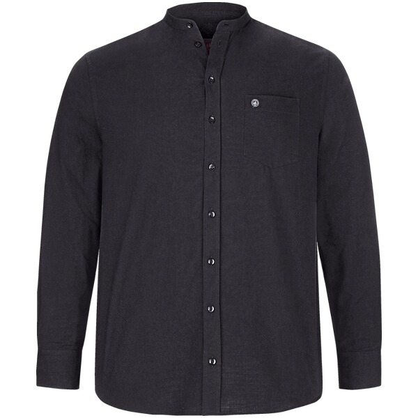 Thumbnail - Stehkragenhemd KALLU schwarz