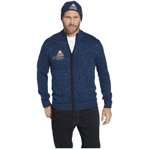 Thumbnail - Strickjacke mit Mütze APKE blau