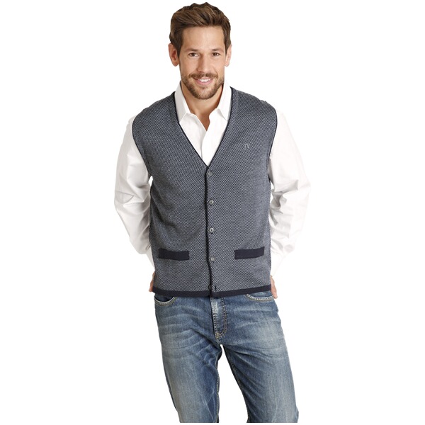 Thumbnail - Strickweste TANE dunkelblau blau