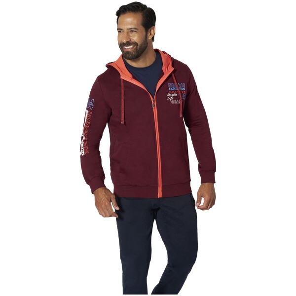 Thumbnail - Sweatjacke RODERICH dunkelrot